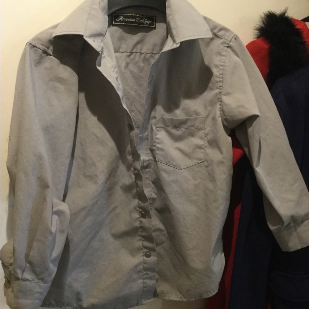 American Exchange gray dress shirt Sz 7